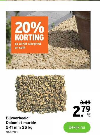 GAMMA Siergrind en split aanbieding
