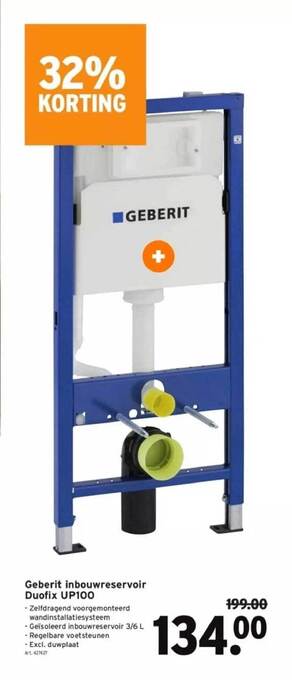 GAMMA Geberit inbouwreservoir duofix up100 aanbieding