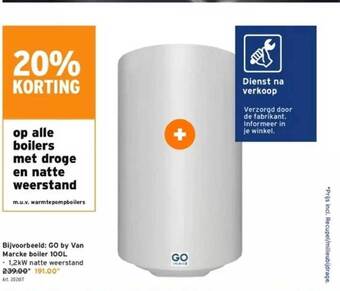 GAMMA Boilers met droge en natte weerstand aanbieding