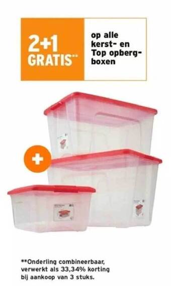 GAMMA Kerst en top opbergboxen aanbieding