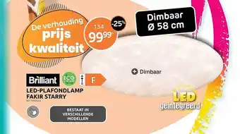 Brico Brilliant led-plafondlamp fakir starry aanbieding