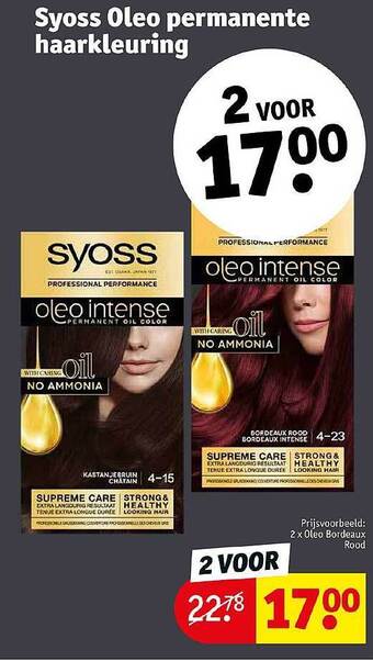 Kruidvat Syoss oleo permanente haarkleuring aanbieding