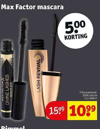Kruidvat Max factor mascara aanbieding
