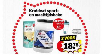 Kruidvat Kruidvat sport-en maaltijdshake aanbieding