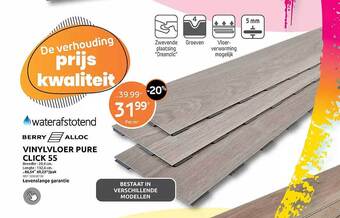 Brico Berry alloc vinylvloer pure click 55 aanbieding