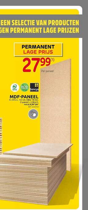 Brico Mdf-paneel aanbieding