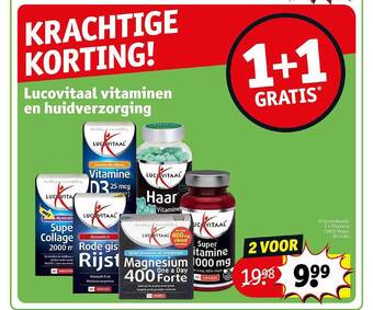 Kruidvat Lucovitaal vitaminen en huidverzorging aanbieding