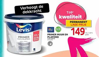 Brico Levis primer muur en plafond aanbieding