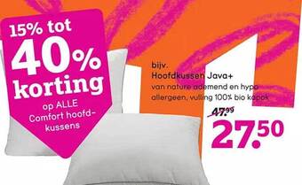 Leen Bakker Comfort hoofdkussens aanbieding