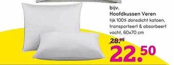 Leen Bakker Hoofdkussen veren aanbieding