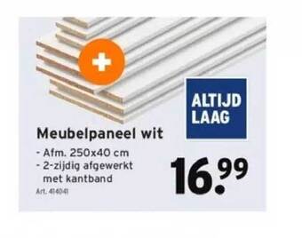 GAMMA Meubelpaneel wit aanbieding