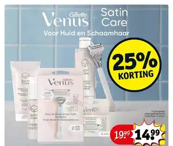 Kruidvat Gillette venus satin care voor huid en schaamhaar aanbieding