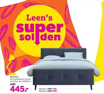 Leen Bakker Bed emily aanbieding