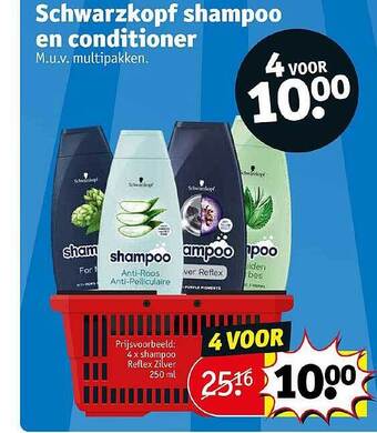 Kruidvat Schwarzkopf shampoo en conditioner aanbieding