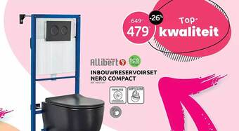 Brico Allibert inbouwreservoirset nero compact aanbieding