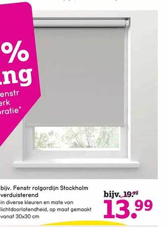 Leen Bakker Fenstr rolgordijn stockholm verduisterend aanbieding