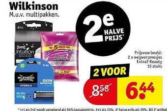 Kruidvat Wilkinson aanbieding