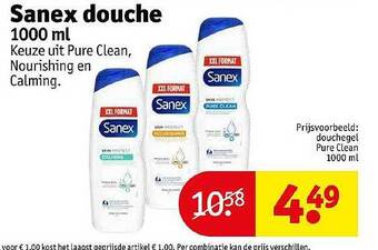 Kruidvat Sanex douche aanbieding