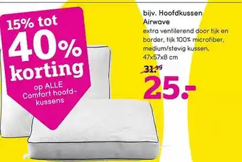 Leen Bakker Comfort hoofdkussens aanbieding