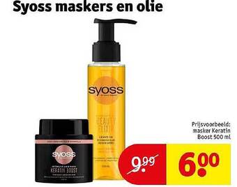 Kruidvat Syoss maskers en olie aanbieding