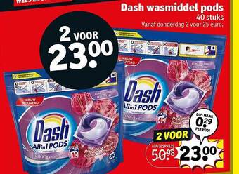Kruidvat Dash wasmiddel pods aanbieding