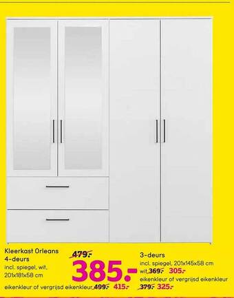 Leen Bakker Kleerkast orleans aanbieding