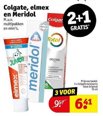 Kruidvat Colgate, elmex en meridol aanbieding