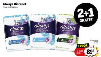 Kruidvat Always discreet aanbieding