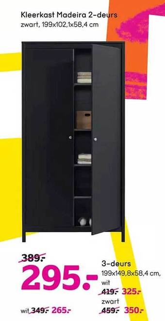 Leen Bakker Kleerkast madeira aanbieding