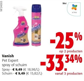 Colruyt Vanish Pet Expert Spray of schuim aanbieding