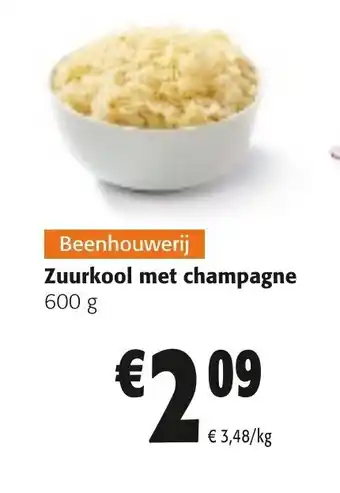 Colruyt Zuurkool met champagne 600g aanbieding