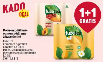 Boisson petillante ou non petillante a base de the