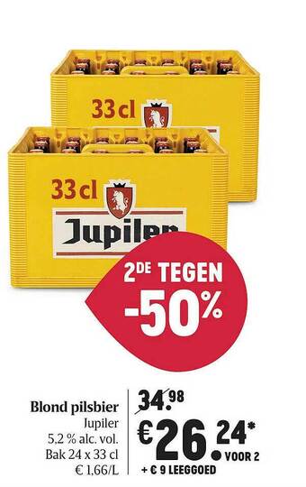 Delhaize Blond Pilsbier Jupiler aanbieding