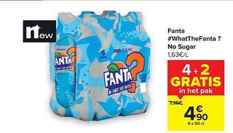 Carrefour Fanta #whatthe Fanta? No Sugar aanbieding