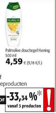 Colruyt Palmolive Douchegel Honing 500 Ml aanbieding