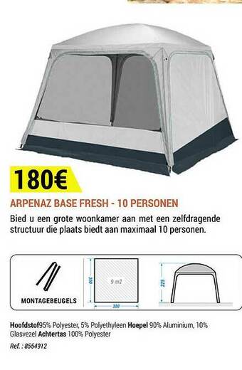 Decathlon Arpenaz Base Fresh - 10 Personen aanbieding