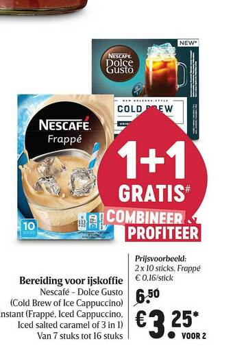 Delhaize Bereiding Voor Ijskoffie Nescafe Dolce Gusto aanbieding