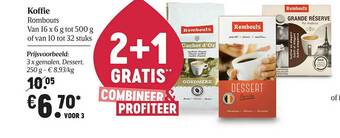 Delhaize Koffie Rombouts aanbieding