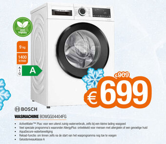 Expert Bosch Wasmachine BOWGG04404FG aanbieding