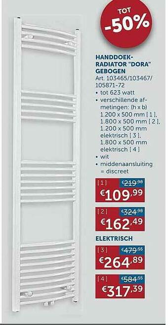 Zelfbouwmarkt Handdoekradiator aanbieding