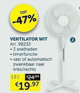 Zelfbouwmarkt Ventilator Wit aanbieding