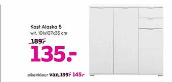Leen Bakker Kast alaska 5 aanbieding