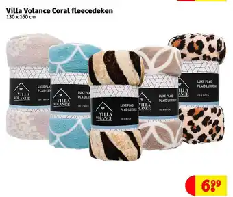 Kruidvat Villa volance coral fleecedeken aanbieding