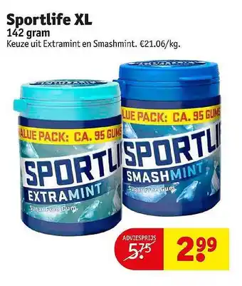 Kruidvat Sportlife xl aanbieding