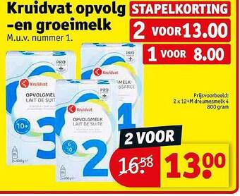 Kruidvat Kruidvat opvolg en groeimelk aanbieding