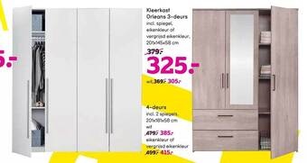 Leen Bakker Kleerkast orleans aanbieding
