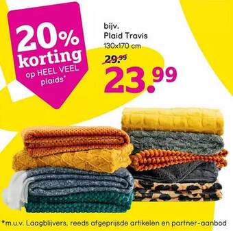Leen Bakker Plaids aanbieding