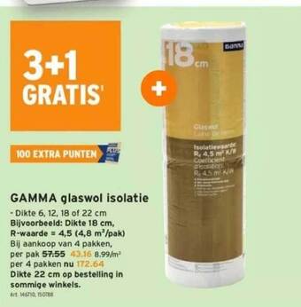 GAMMA Gamma glaswol isolatie aanbieding