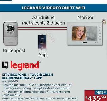 Zelfbouwmarkt Legrand Videofoonkit Wifi aanbieding