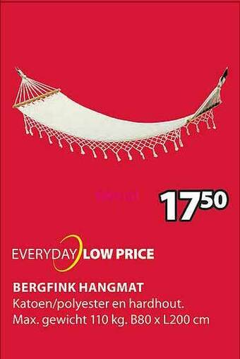 Jysk Bergfink Hangmat aanbieding